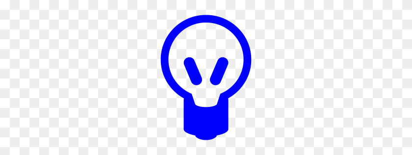 256x256 Blue Light Bulb Icon - Blue Light PNG