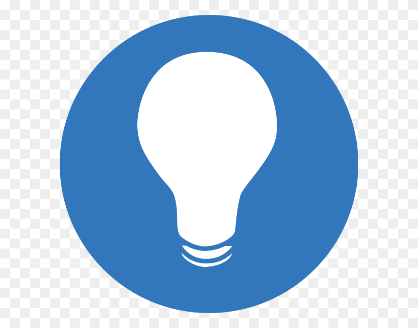 600x600 Blue Light Bulb Png, Clip Art For Web - Light Bulb PNG