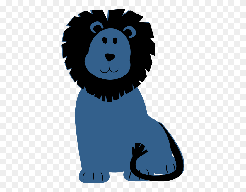 420x594 Blue Lion Png, Clip Art For Web - Lion Clipart