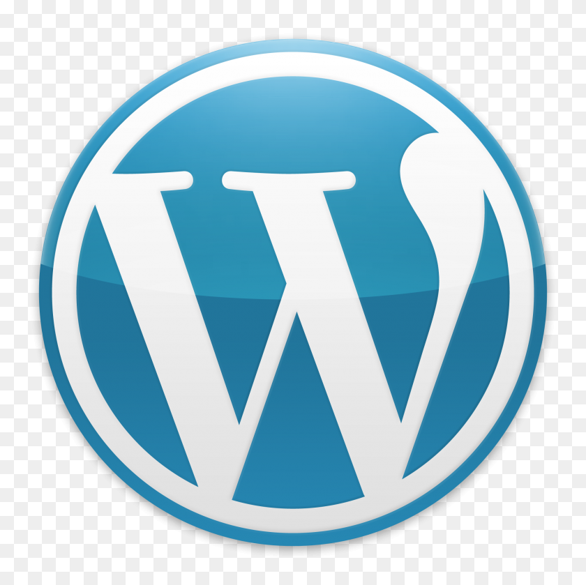 2000x2000 Синий Логотип - Логотип Wordpress Png