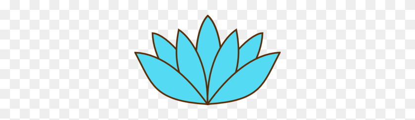 296x183 Blue Lotus Flower Png, Clip Art For Web - Lotus Clipart Black And White
