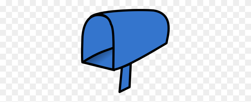 297x282 Blue Mailbox Open Clip Art - Free Mailbox Clipart