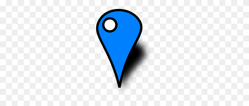 192x298 Blue Map Pin With White Dot Png Clip Arts For Web - Blue Dot PNG