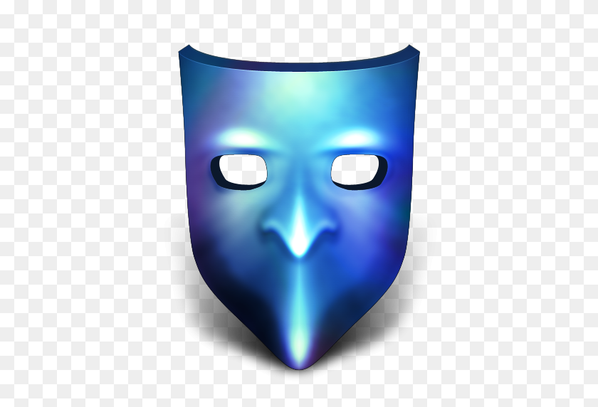 512x512 Icono De Máscara Azul Png - Máscara De Esquí Png