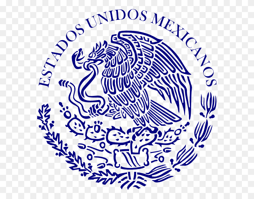 594x600 Imágenes Prediseñadas De Sello Azul De México - Osu Clipart