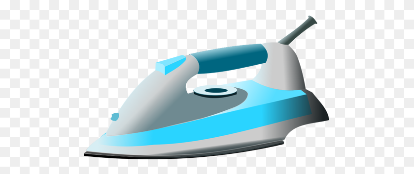 500x295 Blue Modern Iron - Curling Iron Clipart