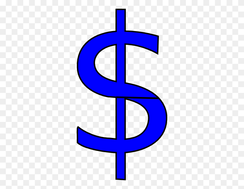 312x591 Blue Money Clip Art - Give Money Clipart