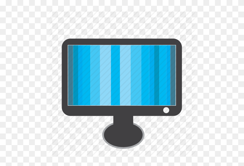 512x512 Azul, Monitor, Pantalla, Estático, Televisoin, Icono De Tv - Tv Estático Png