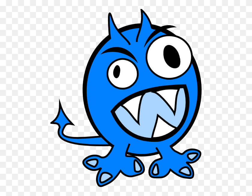 504x594 Blue Monster Clip Art - Monsters Clipart Free