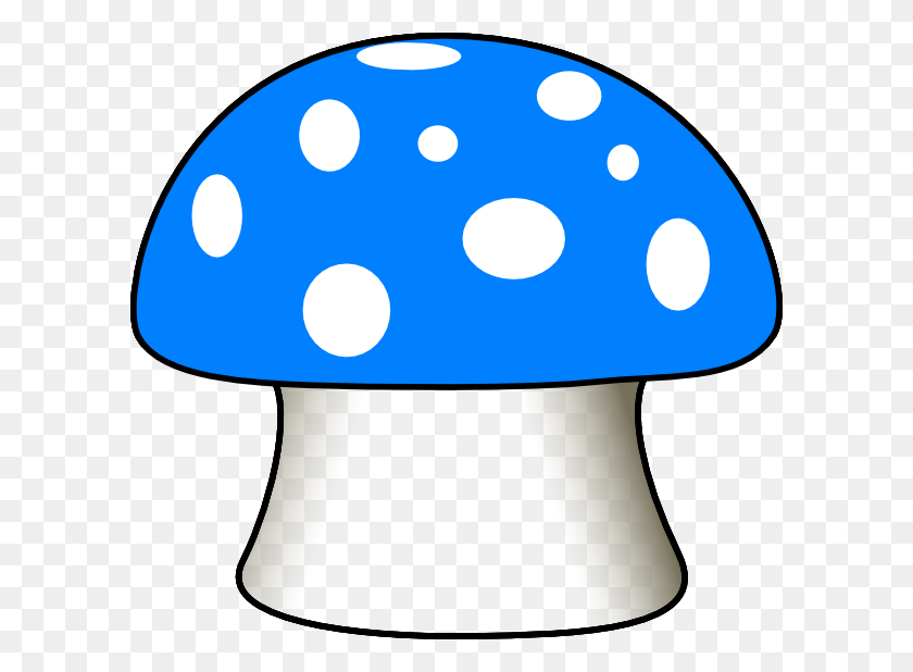 600x558 Blue Mushroom Clip Art - Landscape Design Clipart