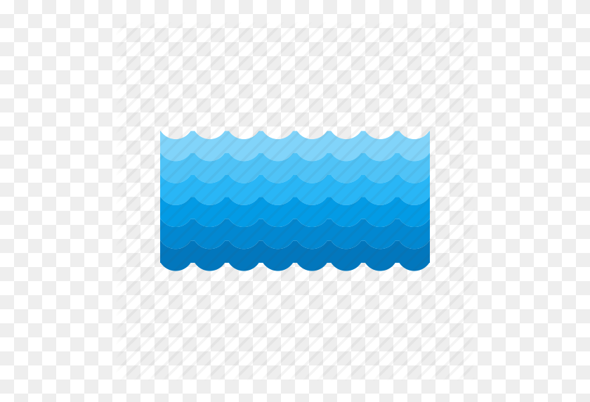 512x512 Blue, Nature, Ocean, Pool, Sea, Water, Wave Icon - Ocean Wave PNG