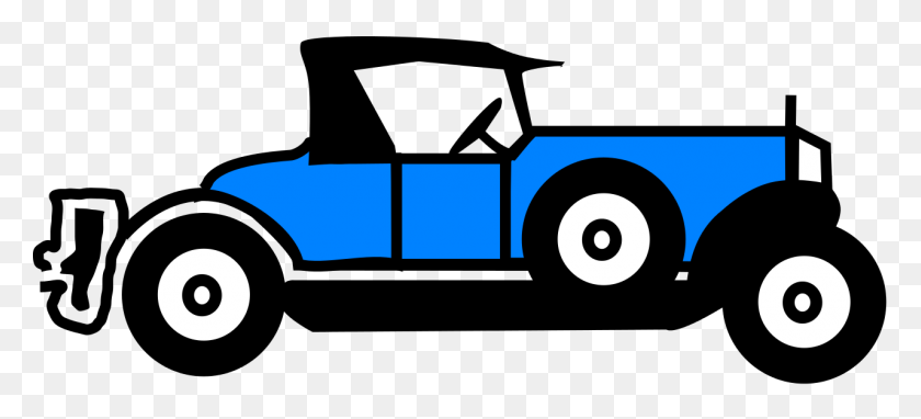 1280x530 Blue Old Car - Old Car PNG