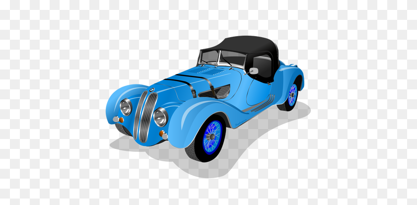 500x353 Blue Old Timer Car Vector - Old Car PNG
