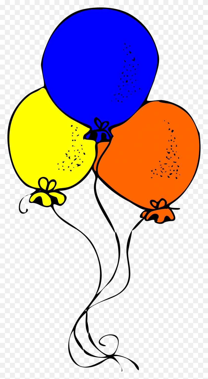 1277x2400 Blue Orange And Yellow Balloons Icons Png - Blue Balloons PNG