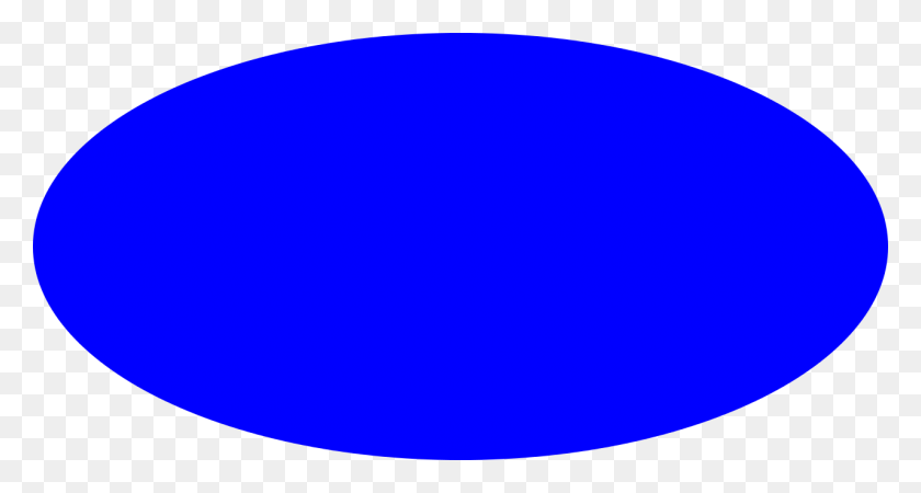 1280x640 Blue Oval - Oval PNG