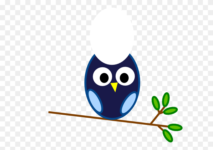 600x533 Blue Owl Branch Clip Art - Branch Clipart