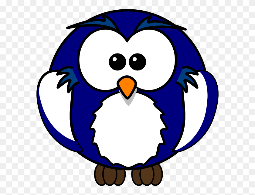 600x585 Blue Owl Clip Art - Eye Contact Clipart