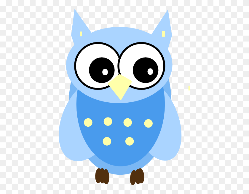 444x594 Blue Owl Clip Art - Fake Clipart