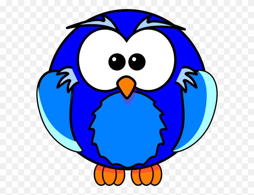 600x585 Blue Owl Clip Art - Free Owl Clipart Downloads