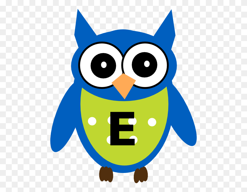 498x595 Blue Owl E Bird Bird Clipart, Owl And Bird - Blue Owl Clipart