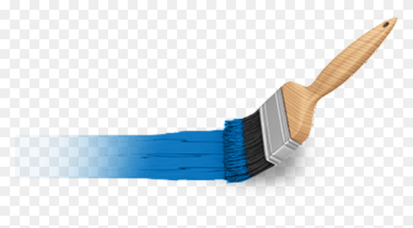 850x442 Blue Paint Brush Png - Paint Brush PNG