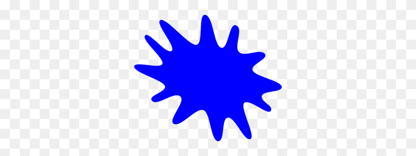 298x255 Blue Paint Splat Clip Art - Splat Clipart