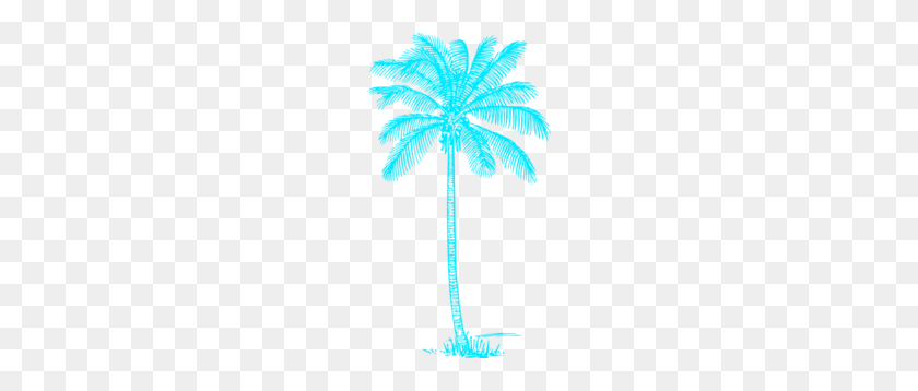 168x298 Blue Palm Tree Clip Art - Beach Wedding Clipart