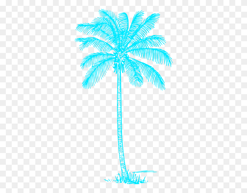 336x596 Blue Palm Tree Clip Arts Download - Palm Tree PNG