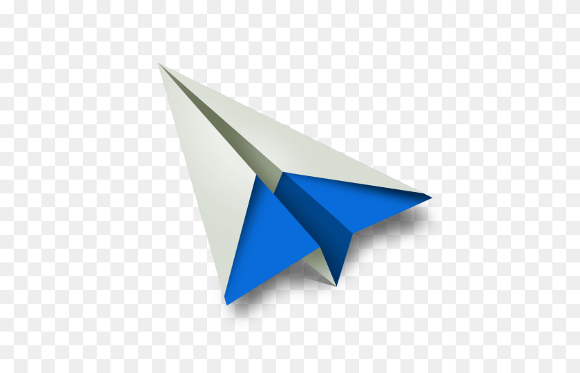 480x480 Синий Бумажный Самолетик Png - Бумага Png