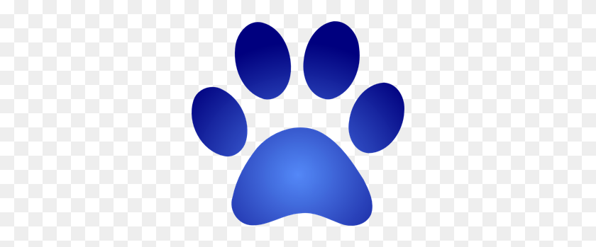 300x289 Blue Paw Print With Gradient Png Clip Arts For Web - Gradient PNG