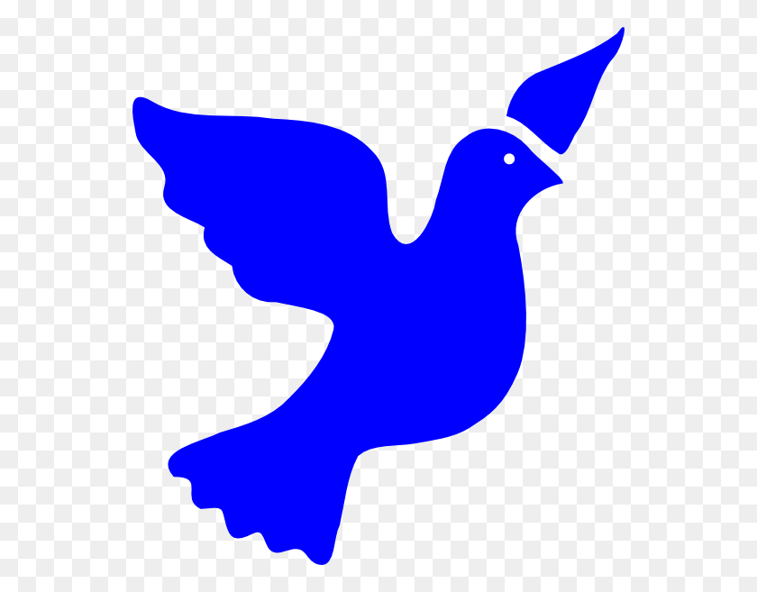 546x597 Blue Peace Dove Clip Art - Peace Dove Clipart