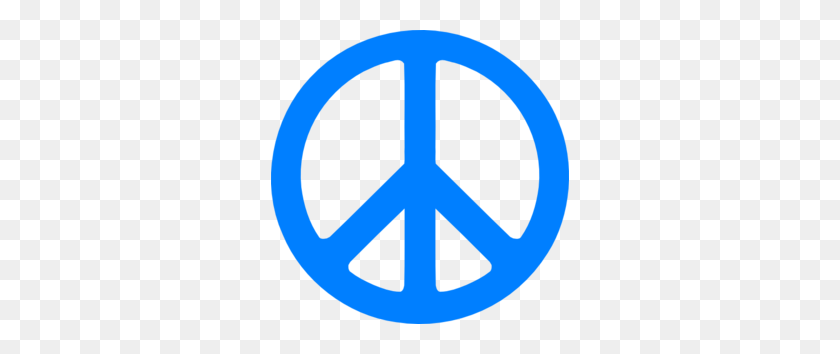 298x294 Blue Peace Sign Clip Art - Peace Sign Clip Art