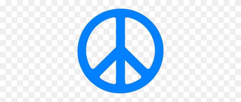 300x295 Blue Peace Sign Png, Clip Art For Web - Peace Symbol PNG