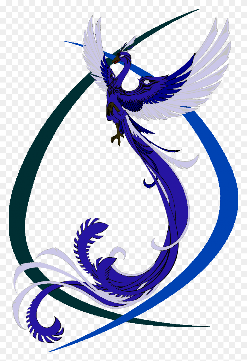 900x1345 Blue Phoenix Transparent Background - Phoenix PNG