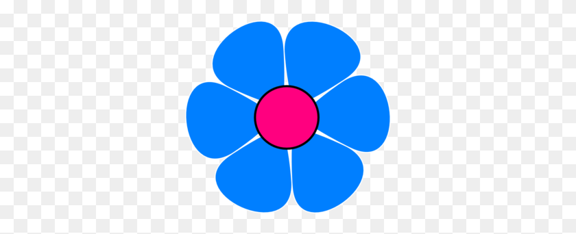 300x282 Imágenes Prediseñadas De Flower Power Azul Rosa - Flower Power Clipart