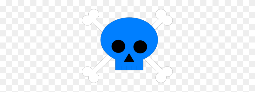 299x243 Blue Pirate Skull Clip Art - Pirate Skull PNG