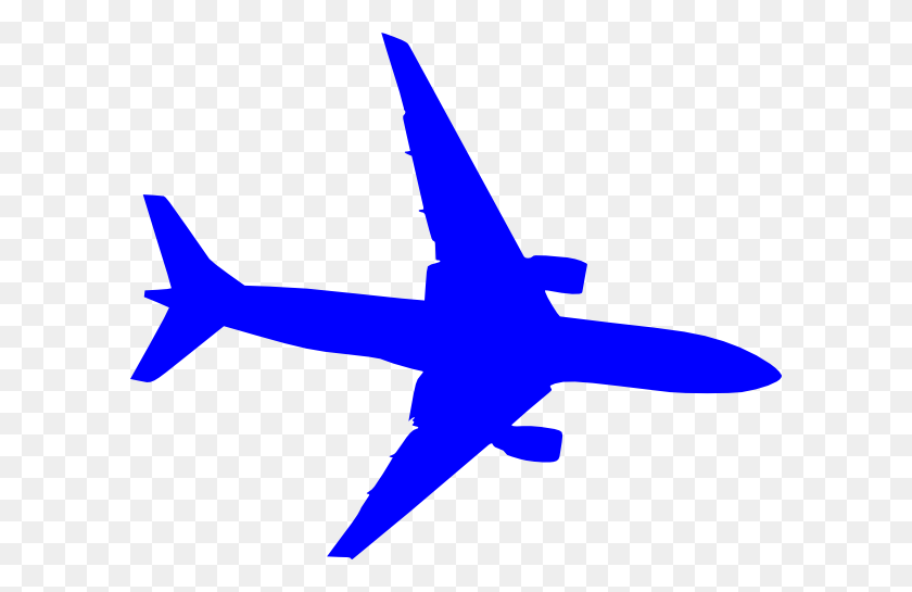 600x485 Blue Plane Clip Art - Air Jordan Clipart