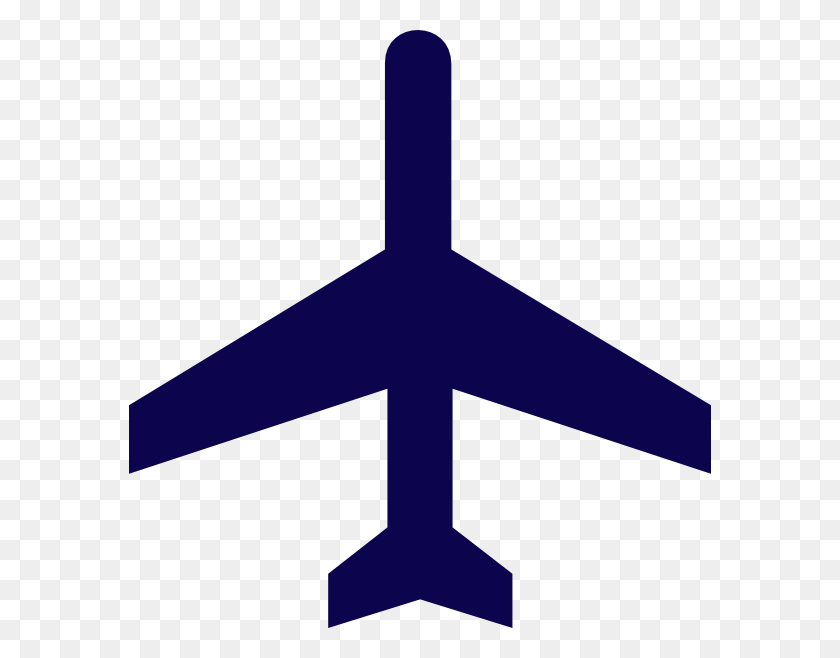 582x598 Blue Plane Clipart - Airplane Clipart