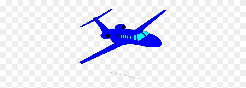 300x242 Blue Plane Png, Clip Art For Web - Airplane Travel Clipart