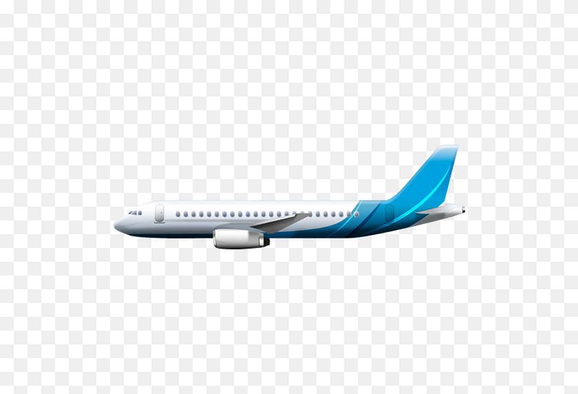 512x512 Avión Azul Png Image - Avión Png