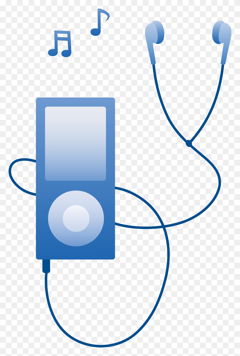 Blue Player Playing Music - Mp3 Player Clipart