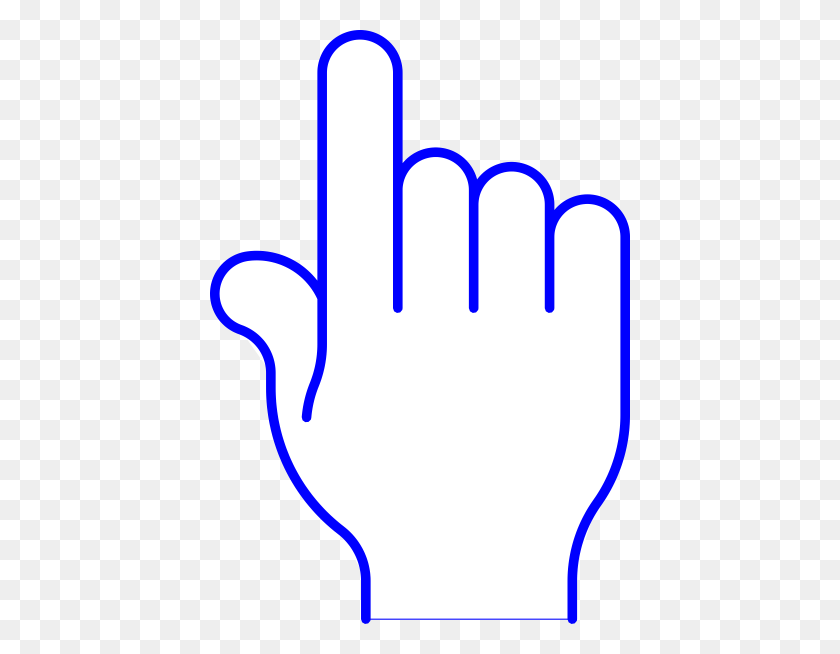 420x594 Blue Pointer Finger Png, Clip Art For Web - Finger Clipart