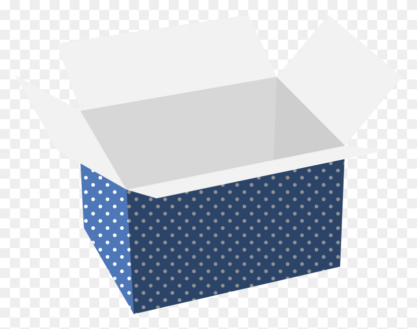 2224x1720 Картонная Коробка В Синий Горошек Иконки Png - Картонная Коробка Png