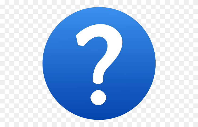 480x480 Blue Question Mark Icon - Question Mark Clipart Transparent