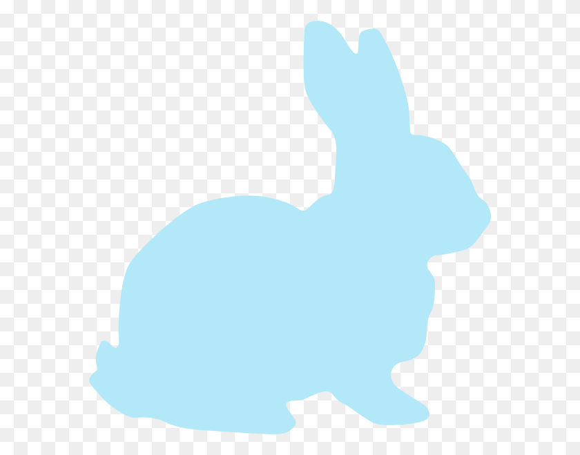 582x599 Blue Rabbit Clip Art - Rabbit Clip Art