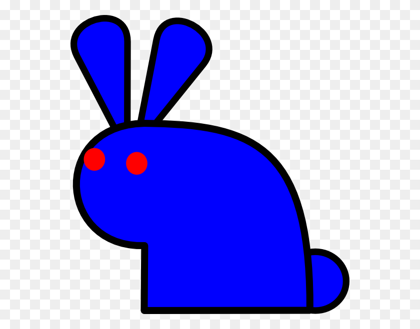 558x599 Blue Rabbit Png, Clip Art For Web - Rabbit Clip Art