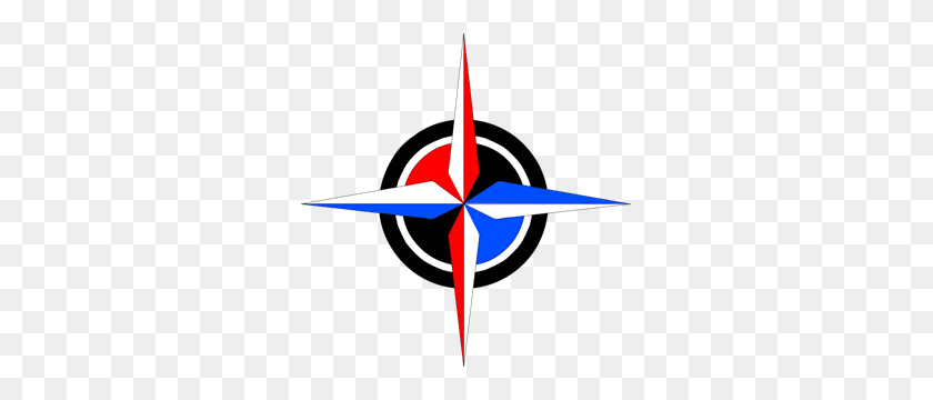 297x300 Blue Red Compass Rose Png, Clip Art For Web - Compass Rose PNG