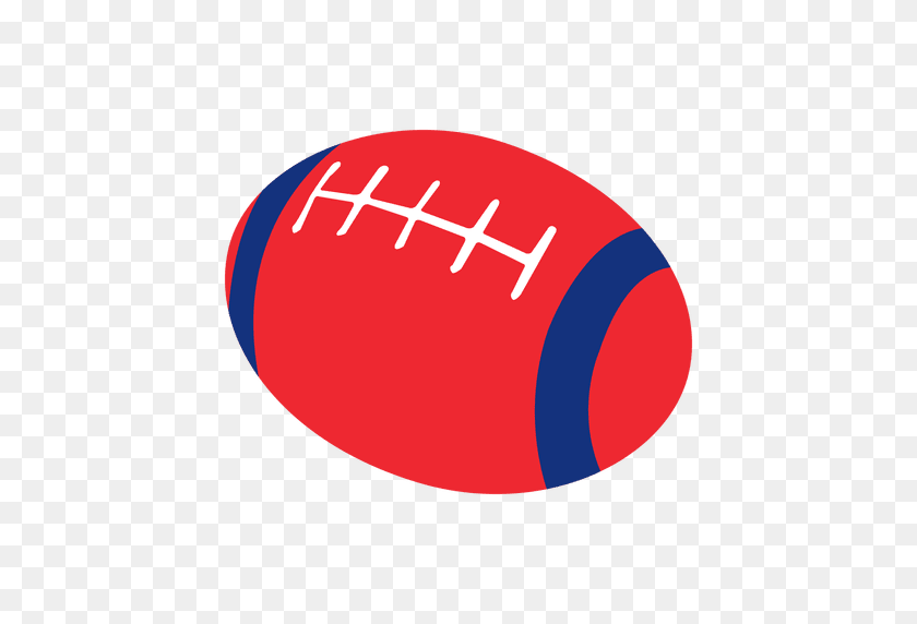 512x512 Blue Red Rugby Ball - Rugby Ball PNG