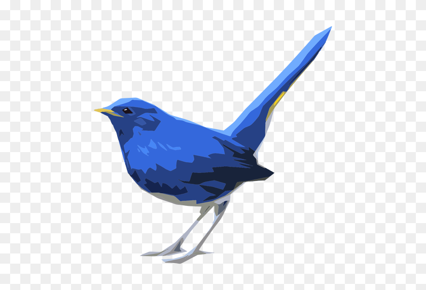 512x512 Blue Redstart Bird Illustration - Blue Bird PNG