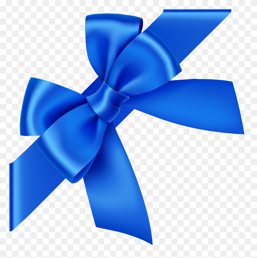 7954x8000 Blue Ribbon Clip Art - Black Tie Clipart